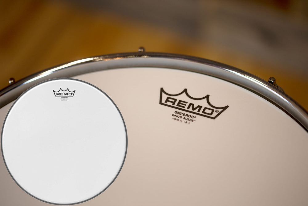 REMO EMPEROR WHITE SUEDE DRUM HEAD SIZES 6