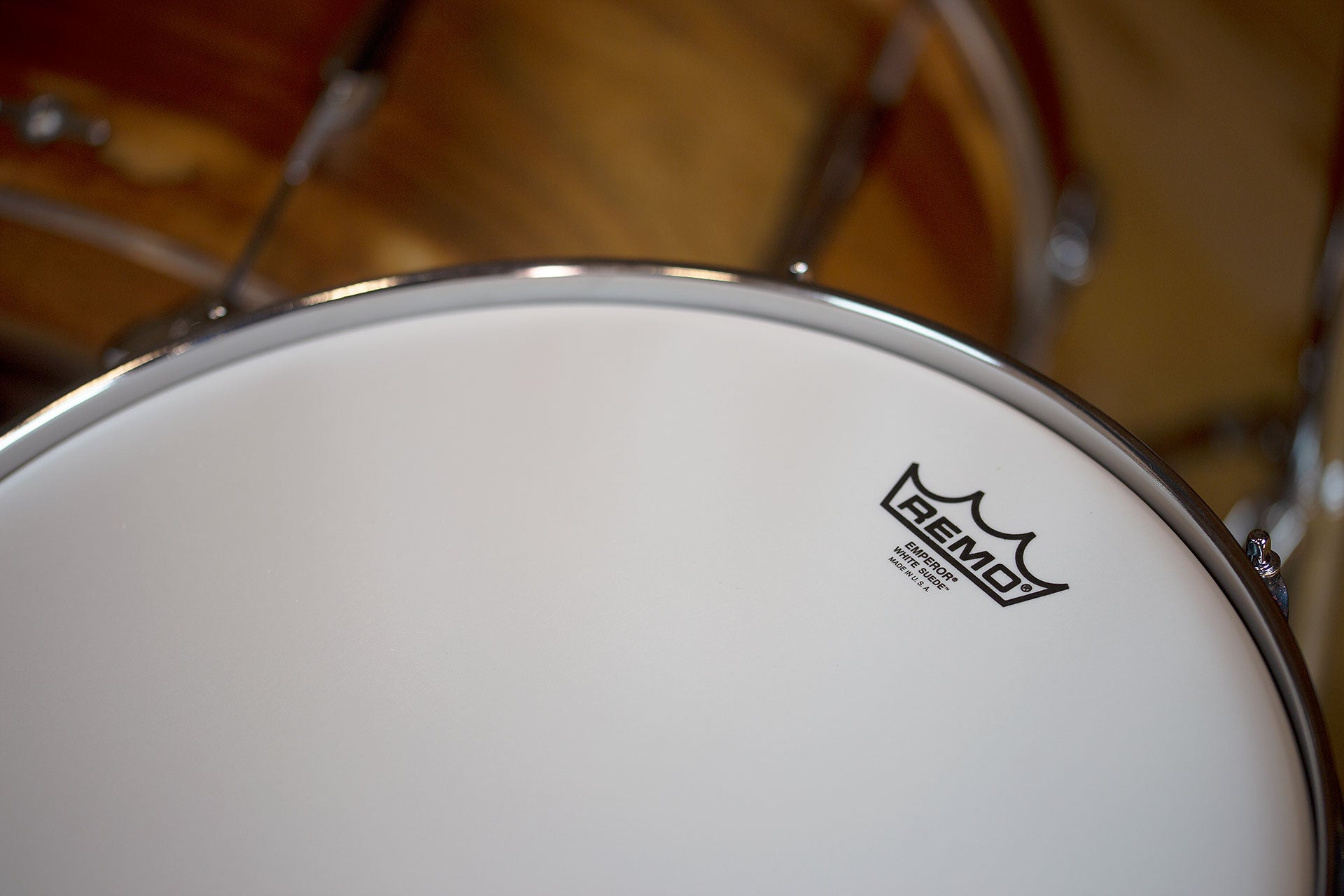 REMO EMPEROR WHITE SUEDE DRUM HEAD SIZES 6 TO 18 Drumazon