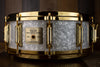 REMO 14 X 5.5 LOUIS BELLSON SIGNATURE SNARE DRUM, WHITE MARINE PEARL, GOLD HARDWARE (PRE-LOVED)