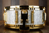 REMO 14 X 5.5 LOUIS BELLSON SIGNATURE SNARE DRUM, WHITE MARINE PEARL, GOLD HARDWARE (PRE-LOVED)