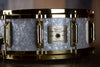 REMO 14 X 5.5 LOUIS BELLSON SIGNATURE SNARE DRUM, WHITE MARINE PEARL, GOLD HARDWARE (PRE-LOVED)