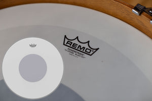 REMO POWERSTROKE P3 COATED BLACK DOT DRUM HEAD (SIZES 20" TO 24")