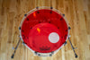 REMO POWERSTROKE 3 P3 COLORTONE RED WITH HOLE (SIZES 18" TO 26")
