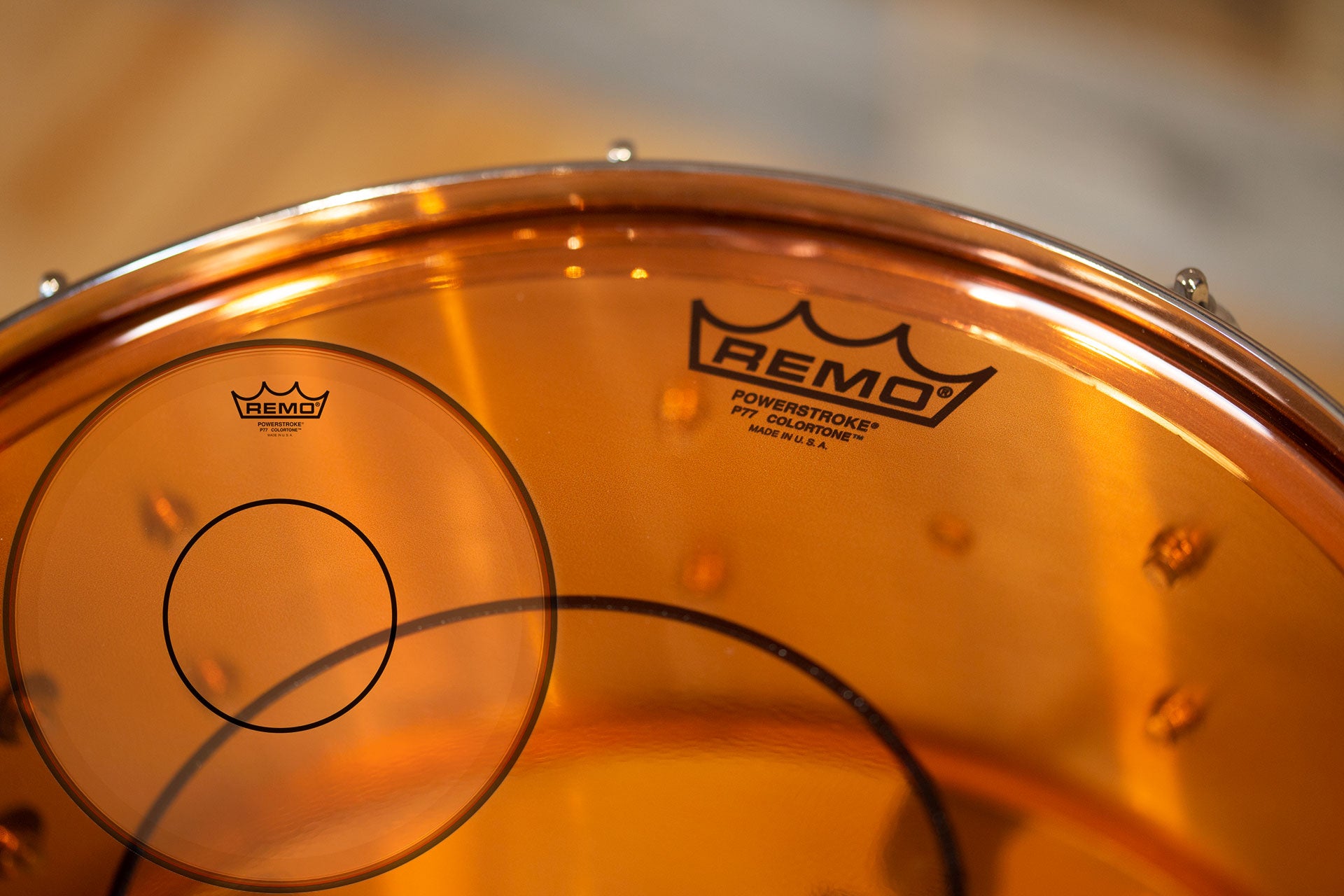 REMO POWERSTROKE 77 COLORTONE ORANGE DRUM HEAD SIZES 13 TO 14 Drumazon