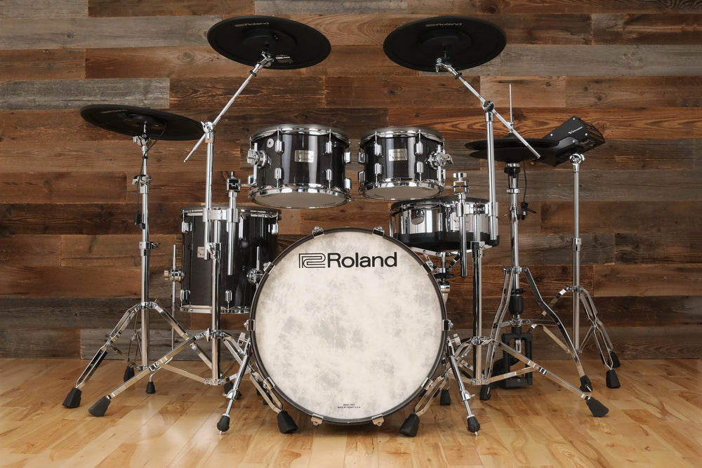 ROLAND VAD706 V DRUMS ACOUSTIC DESIGN DRUM KIT EBONY GLOSS WITH