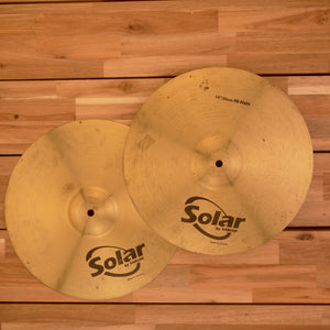 SABIAN 14" SOLAR HI-HAT CYMBALS (PAIR) (PRE-LOVED)
