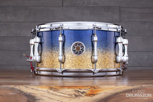 SAKAE OSAKA HERITAGE 14 X 6.5 EVOLVED MAPLE SNARE DRUM, LAZURITE GOLD