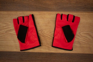 SHAW FINGERLESS DRUMMER GLOVES, LARGE, NEW RED COLOUR