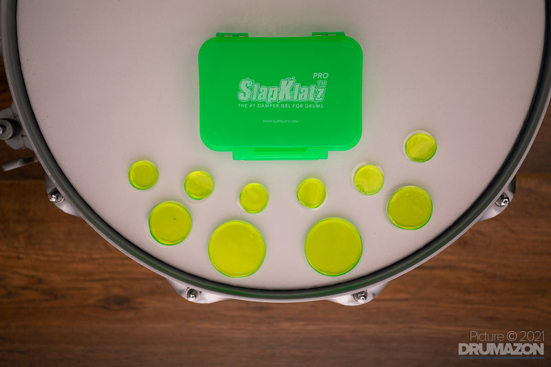 SLAPKLATZ PRO DRUM DAMPER GELS, 10 PACK, ALIEN GREEN, INCLUDES CARRY C –  Drumazon