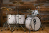 SLINGERLAND BUDDY RICH 5 PIECE SIGNATURE DRUM KIT No.2, NASHVILLE BUILT WITH FULL HARDWARE PACK AND SOLID SHELL SNARE DRUM, WHITE MARINE PEARL (PRE-LOVED)
