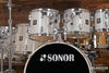 SONOR FORCE 3003 6 PIECE MAPLE DRUM KIT, WHITE SPARKLE LACQUER (PRE-LOVED)