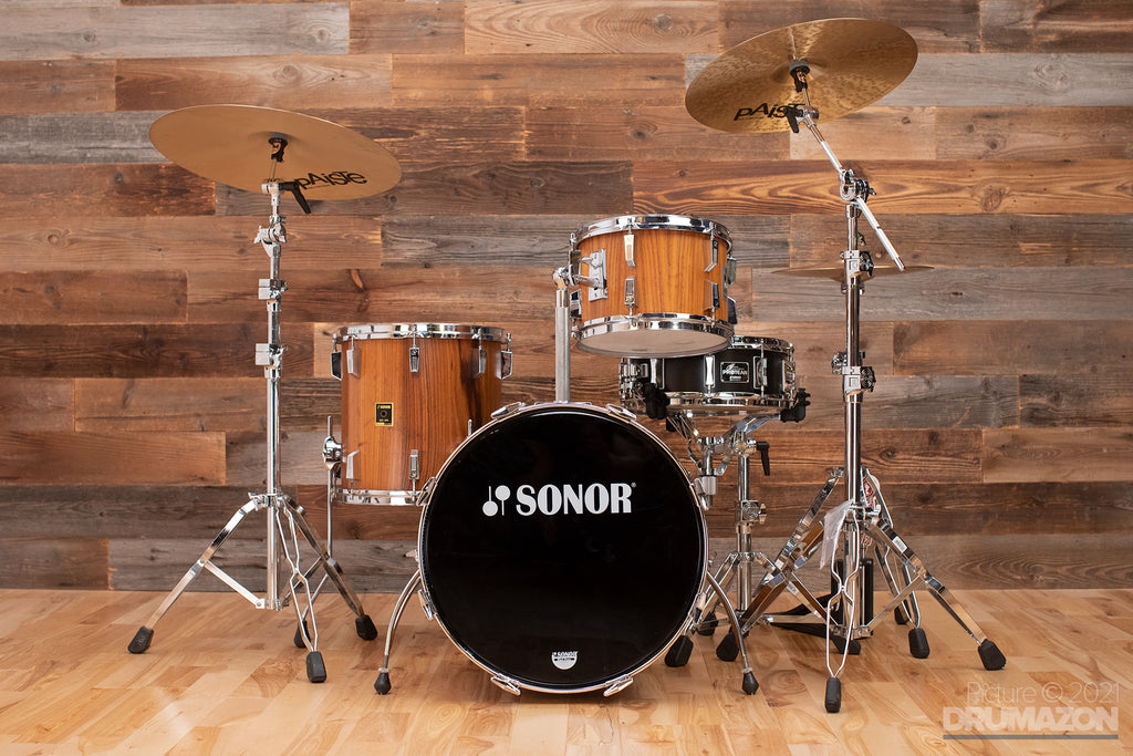 SONOR PHONIC BEECH 3 PIECE DRUM KIT RARE STANDARD SIZES ROSEWOOD
