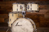 SONOR PHONIC BEECH 4 PIECE DRUM KIT RARE STANDARD SIZES, GLOSS WHITE, (PRE-LOVED)