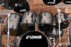 SONOR PHONIC PLUS HI-TECH 7 PIECE DRUM KIT, ANTHRACITE GREY (PRE-LOVED)