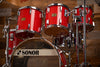 SONOR HORST LINK SIGNATURE HEAVY BEECH DRUM KIT, 5 PIECE, TORNADO RED (PRE-LOVED)