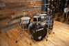 SONOR SQ2 4 PIECE DRUM KIT, BLACK SILVER SPARKLE FADE LACQUER WITH CHROME / BLACK CHROME FITTINGS (PRE-LOVED)