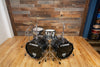 SONOR SQ2 4 PIECE DRUM KIT, BLACK SILVER SPARKLE FADE LACQUER WITH CHROME / BLACK CHROME FITTINGS (PRE-LOVED)