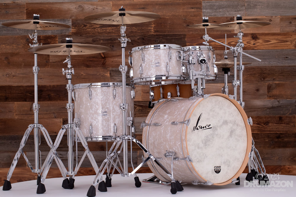 SONOR VINTAGE SERIES BEECH 4 PIECE DRUM KIT VINTAGE PEARL PRE