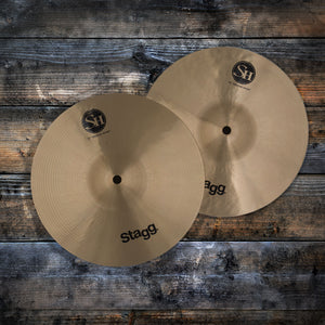 STAGG 10" SINGLE HAMMERED SH MEDIUM HI-HAT CYMBALS (PAIR)