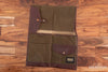 TACKLE WAXED CANVAS BI-FOLD DRUM STICK CASE / BAG, FOREST GREEN