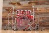 TAMBURO VOLUME 5 PIECE 520 ACRYLIC SHELL DRUM KIT, WINE RED