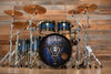 VARUS POWER SERIES 5 PIECE DRUM KIT, CHESTNUT SHELLS, BLUE TO BLACK FADE SATIN