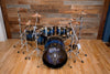 VARUS POWER SERIES 5 PIECE DRUM KIT, CHESTNUT SHELLS, BLUE TO BLACK FADE SATIN