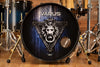 VARUS POWER SERIES 5 PIECE DRUM KIT, CHESTNUT SHELLS, BLUE TO BLACK FADE SATIN