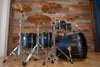 VARUS POWER SERIES 5 PIECE DRUM KIT, CHESTNUT SHELLS, BLUE TO BLACK FADE SATIN