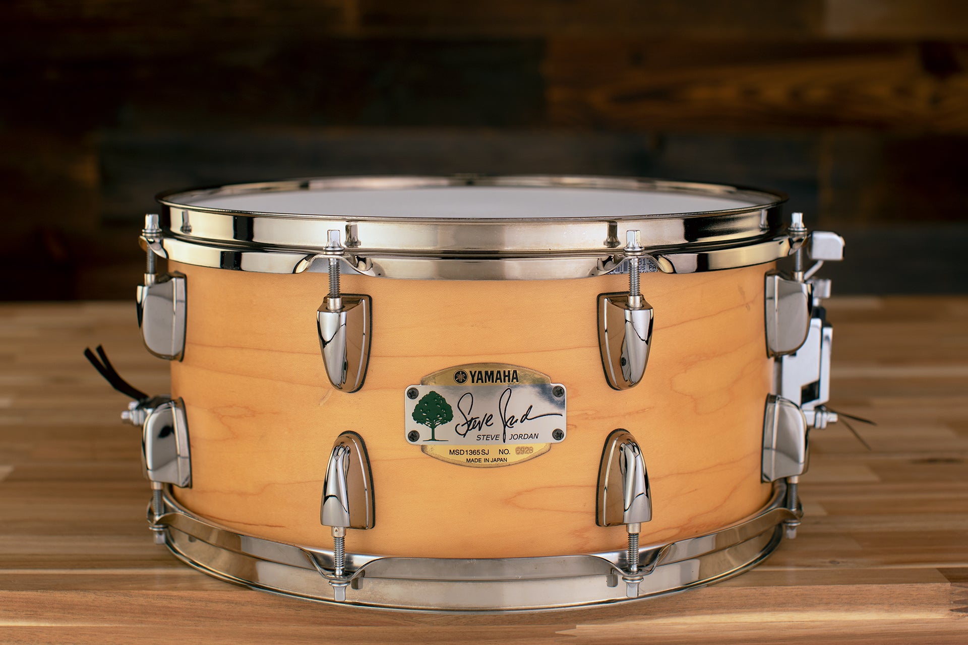 YAMAHA 13 X 6.5 STEVE JORDAN MSD1365SJ SIGNATURE MAPLE SNARE DRUM 