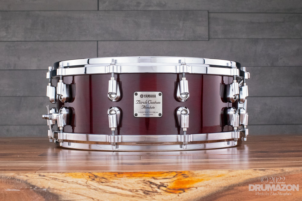 YAMAHA 14 X 5.5 ABSOLUTE BIRCH NOUVEAU SNARE DRUM, CHERRY WOOD