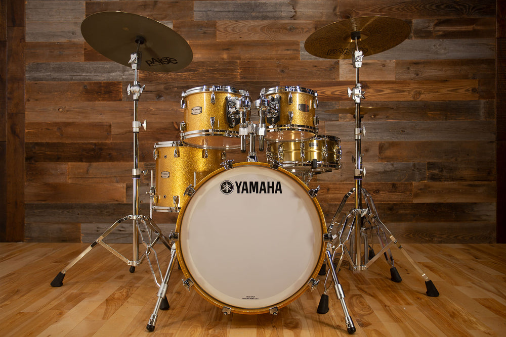 YAMAHA ABSOLUTE HYBRID MAPLE 4 PIECE DRUM KIT GOLD CHAMPAGNE