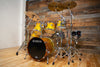 YAMAHA MAPLE CUSTOM ABSOLUTE NOUVEAU 6 PIECE DRUM KIT, YELLOW SPARKLE FADE (PRE-LOVED)
