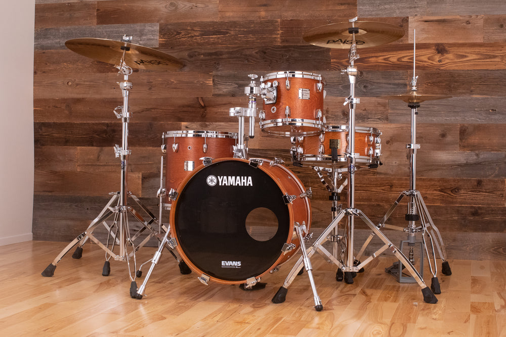 YAMAHA BIRCH CUSTOM ABSOLUTE 3 PIECE DRUM KIT, VINTAGE NATURAL