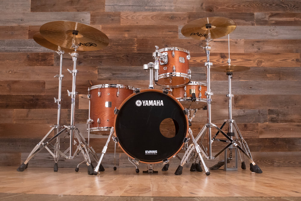 YAMAHA BIRCH CUSTOM ABSOLUTE 3 PIECE DRUM KIT, VINTAGE NATURAL