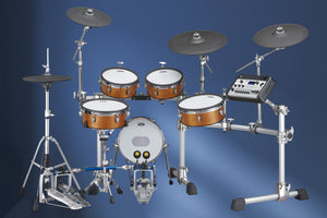 YAMAHA DTX10K-M ELECTRONIC DRUM KIT, MESH HEADS, BIRCH SHELLS, REAL WOOD FINISH