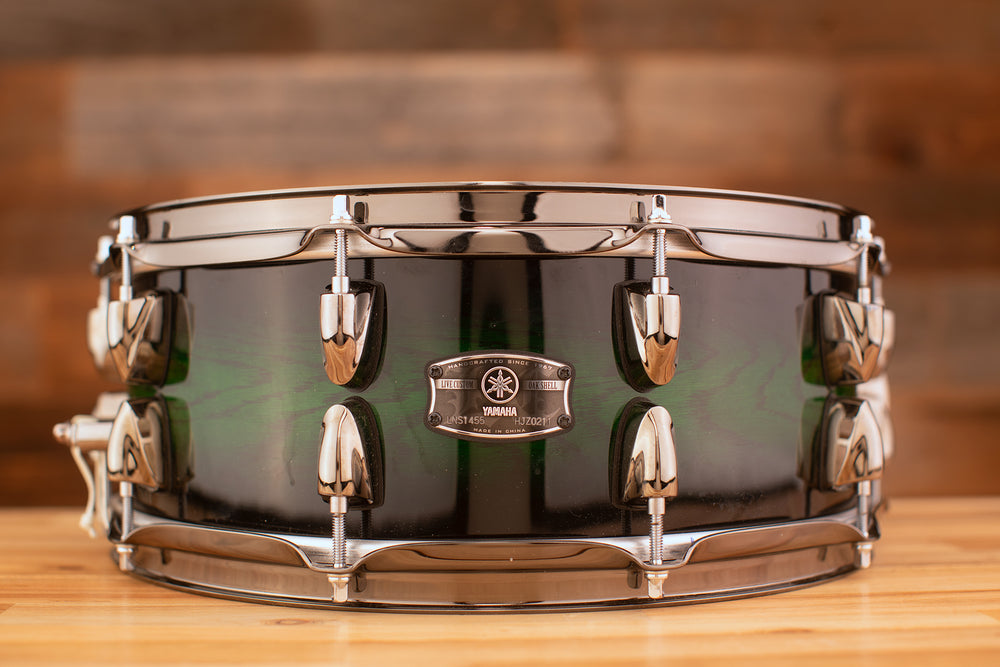YAMAHA 14 X 5.5 LIVE CUSTOM SNARE DRUM EMERALD SHADOW PRE LOVED Drumazon