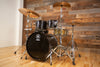 YAMAHA LIVE CUSTOM OAK 4 PIECE DRUM KIT, BLACK WOOD