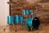 YAMAHA MAPLE CUSTOM ABSOLUTE 5 PIECE DRUM KIT, BLUE ICE SPARKLE (PRE-LOVED)