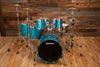 YAMAHA MAPLE CUSTOM ABSOLUTE 5 PIECE DRUM KIT, BLUE ICE SPARKLE (PRE-LOVED)