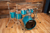 YAMAHA MAPLE CUSTOM ABSOLUTE 5 PIECE DRUM KIT, BLUE ICE SPARKLE (PRE-LOVED)