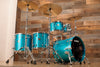 YAMAHA MAPLE CUSTOM ABSOLUTE 5 PIECE DRUM KIT, BLUE ICE SPARKLE (PRE-LOVED)