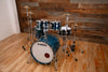 YAMAHA PHOENIX PHX 4 PIECE DRUM KIT, SAPPHIRE BLUE GLOSS OVER BURLED ASH (PRE-LOVED)