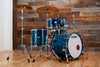 YAMAHA PHOENIX PHX 4 PIECE DRUM KIT, SAPPHIRE BLUE GLOSS OVER BURLED ASH (PRE-LOVED)