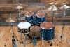 YAMAHA PHOENIX PHX 4 PIECE DRUM KIT, SAPPHIRE BLUE GLOSS OVER BURLED ASH (PRE-LOVED)