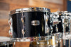 YAMAHA RECORDING CUSTOM 5 PIECE DRUM KIT, SOLID BLACK LACQUER