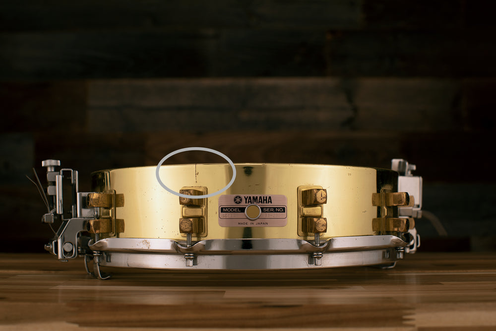 YAMAHA 14 X 3.5 SD493 BRASS PICCOLO SNARE DRUM (PRE-LOVED) – Drumazon