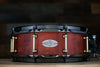 ZEBRA DRUMS 14 X 5 HARD MAPLE STAVE SHELL SNARE DRUM, ROSEWOOD STAIN, GOLD FITTINGS