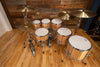 ZEBRA DRUMS FREE FLOATING DRUM KIT, 6 PIECE, LONDON PLANE TREE STAVE SHELLS